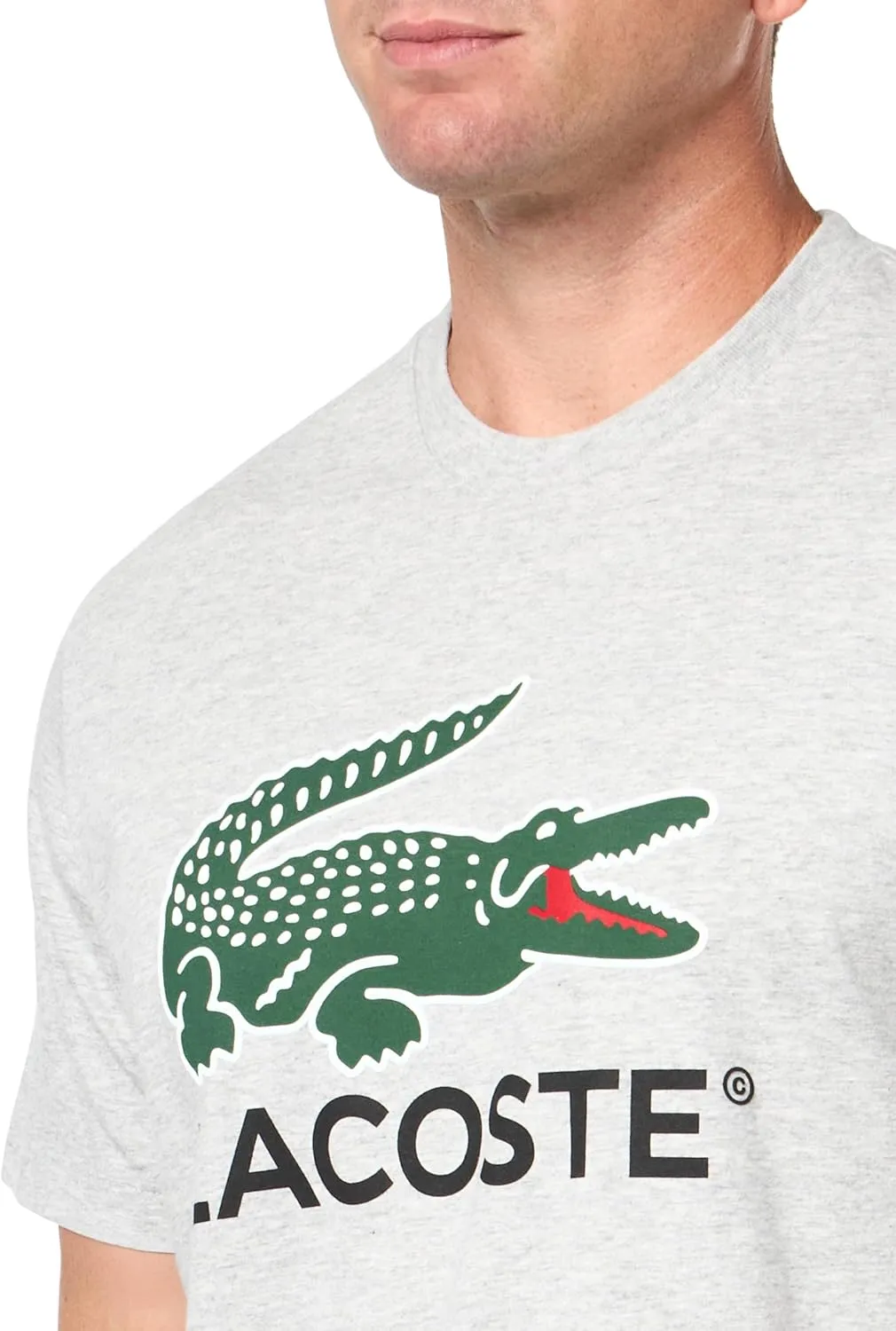 Lacoste Men's Cotton Jersey Signature Print T-Shirt