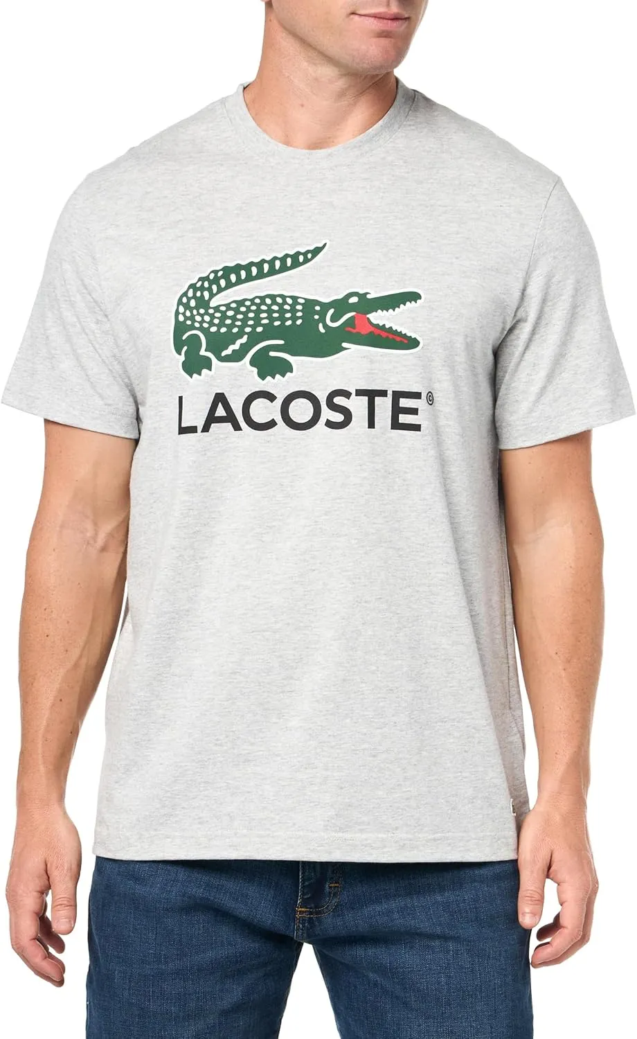 Lacoste Men's Cotton Jersey Signature Print T-Shirt