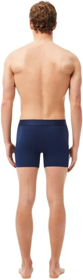 Lacoste Men's Cotton Stretch Big Croc Print Boxer Briefs, 3-Pack