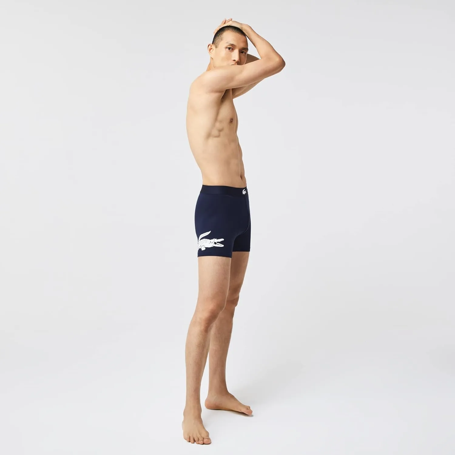 Lacoste Men's Cotton Stretch Big Croc Print Boxer Briefs, 3-Pack