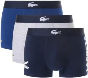 Lacoste Men's Cotton Stretch Big Croc Print Trunks, 3-Pack