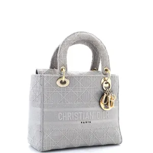 Lady D-Lite Bag Cannage Embroidered Canvas Medium