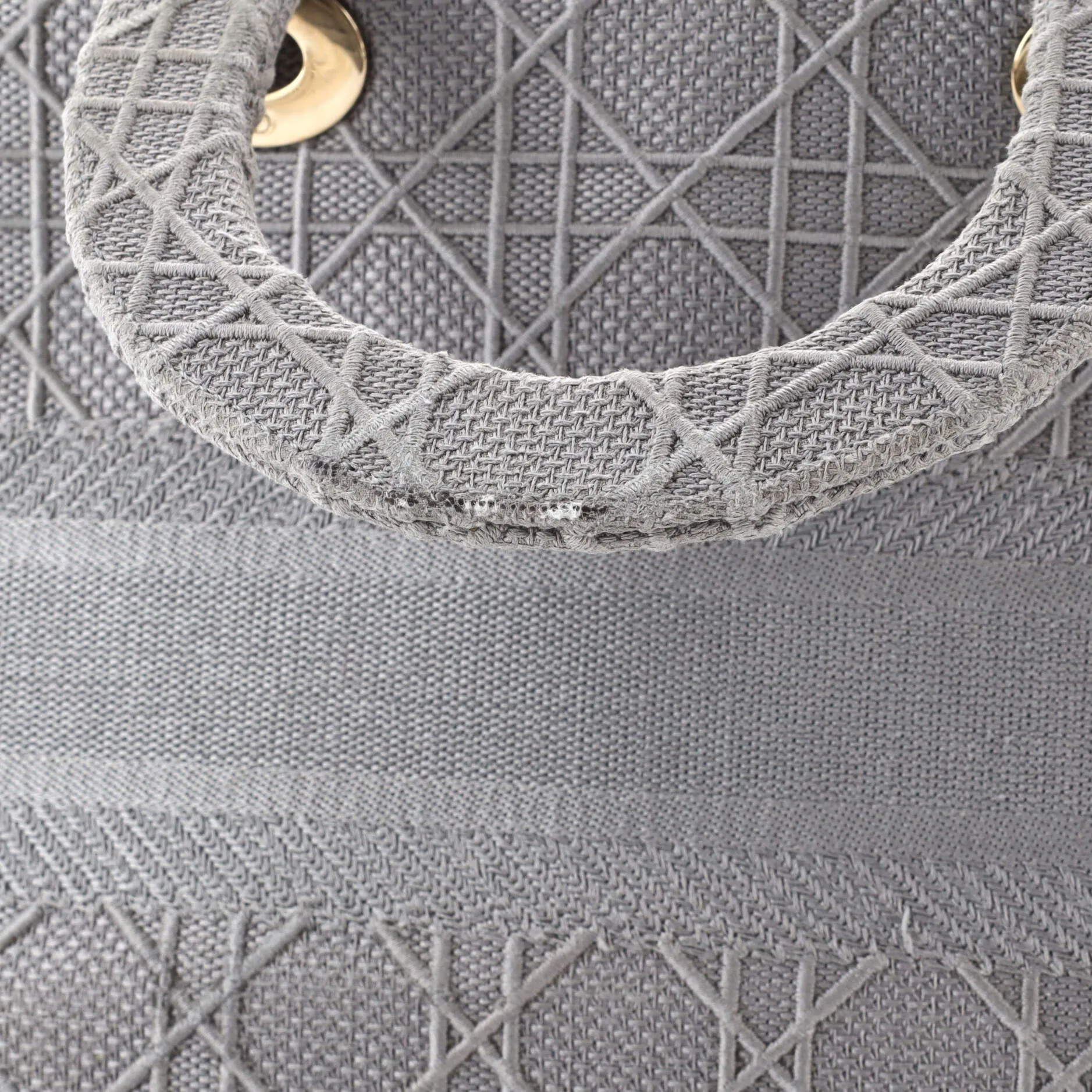 Lady D-Lite Bag Cannage Embroidered Canvas Medium