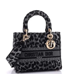Lady D-Lite Bag Mizza Embroidered Canvas Medium