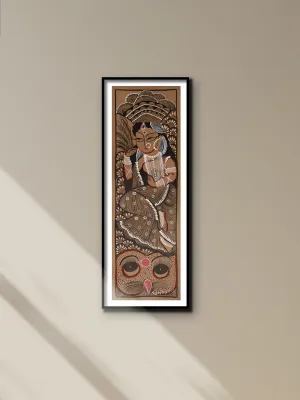Lakshmi and her Owl: Bengal Pattachitra by Swarna Chitrakar