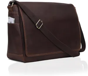 Large 18 Inch Leather Brifcase laptop Satchel Bags Vintage bags for Men