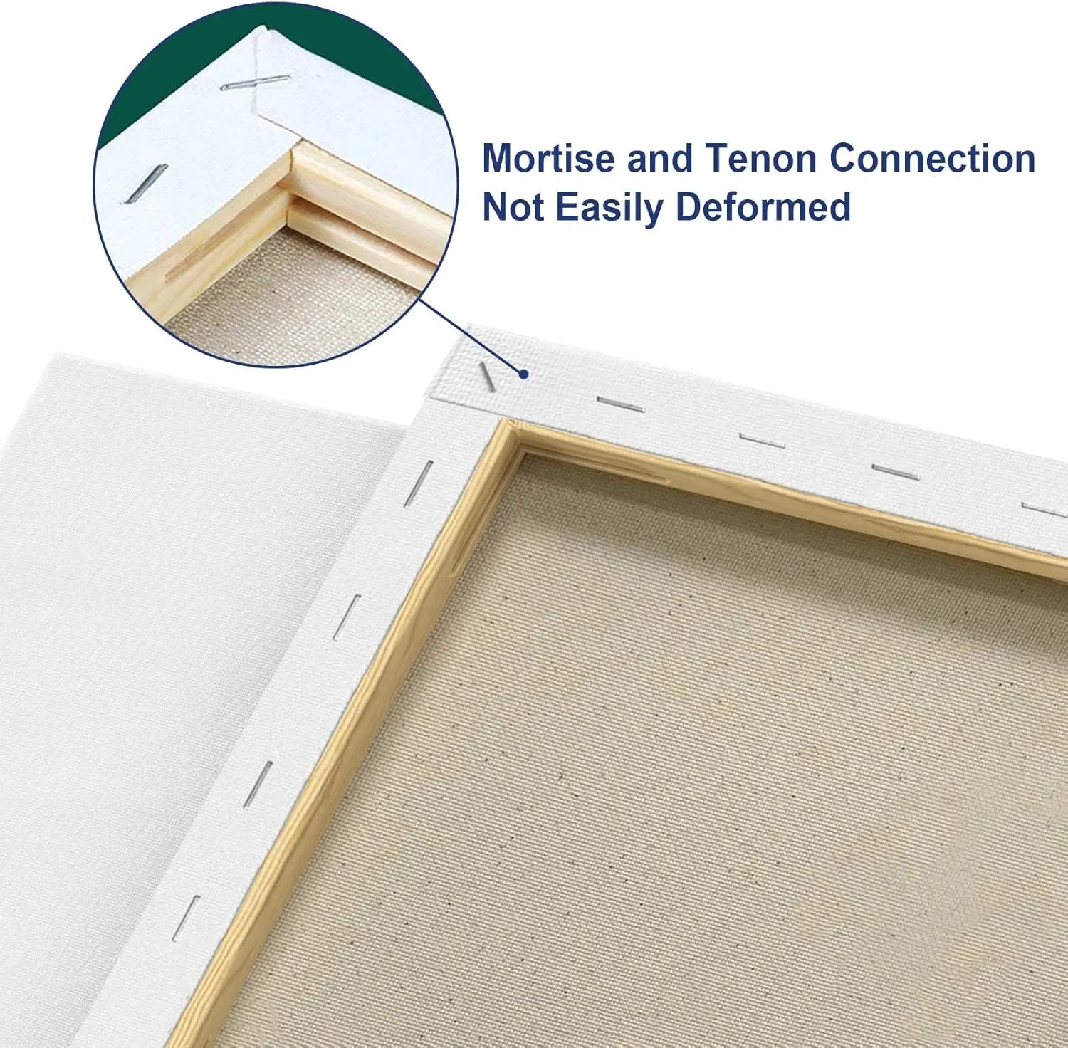 Large Canvases for Painting 36x48 Inch 2-Pack, 12.3 oz Triple Primed Acid-Free 100% Cotton Stretched Canvas, Blank Large Canvas for Oil Paint Acrylics Pouring & Wet Art Media