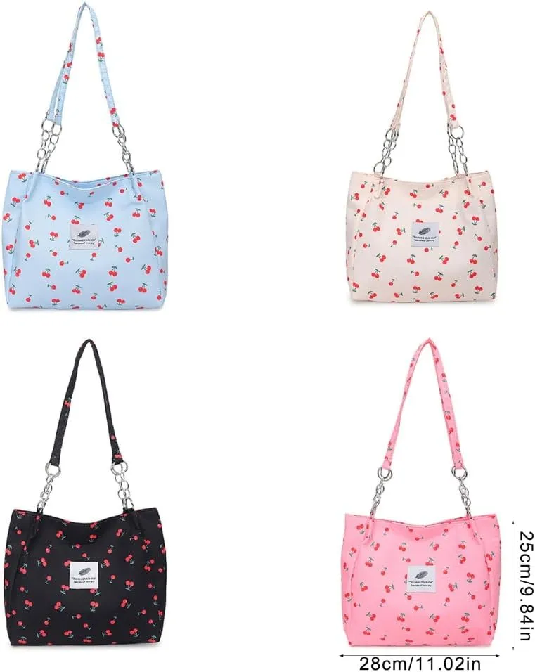 Large Capacity Shoulder Bag for Women Chain Underarm Bags Casual Handbag Top Handle Bag for Work Travel Shopping School