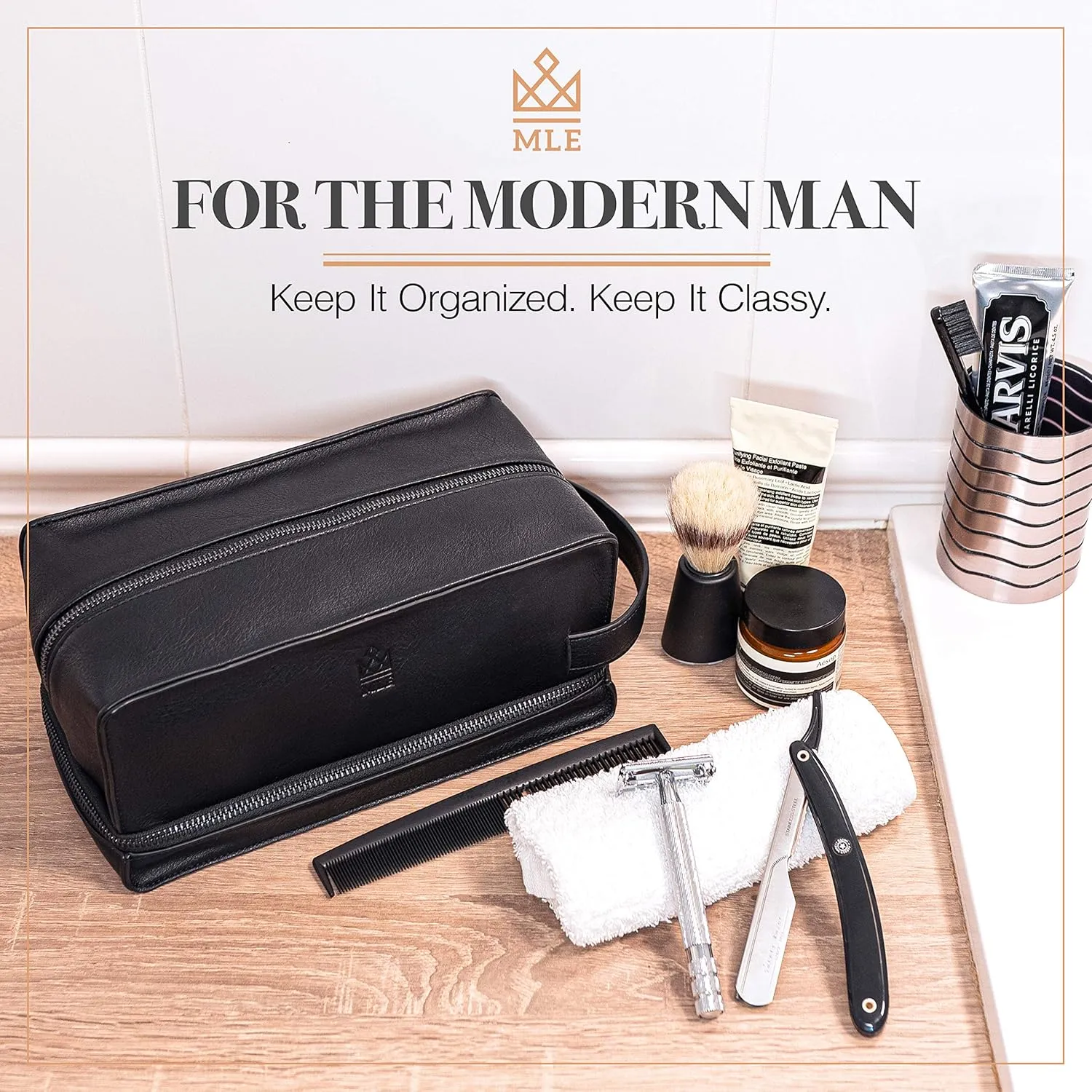 Leather Toiletry Bag for Men, Gift For Men, Mens Travel Bag Toiletry, Leather Shaving Bag, Leather Dopp Kit for Men, Mens Leather Toiletry Bag, Mens Travel Toiletry Bag, Hygiene & Grooming Kit