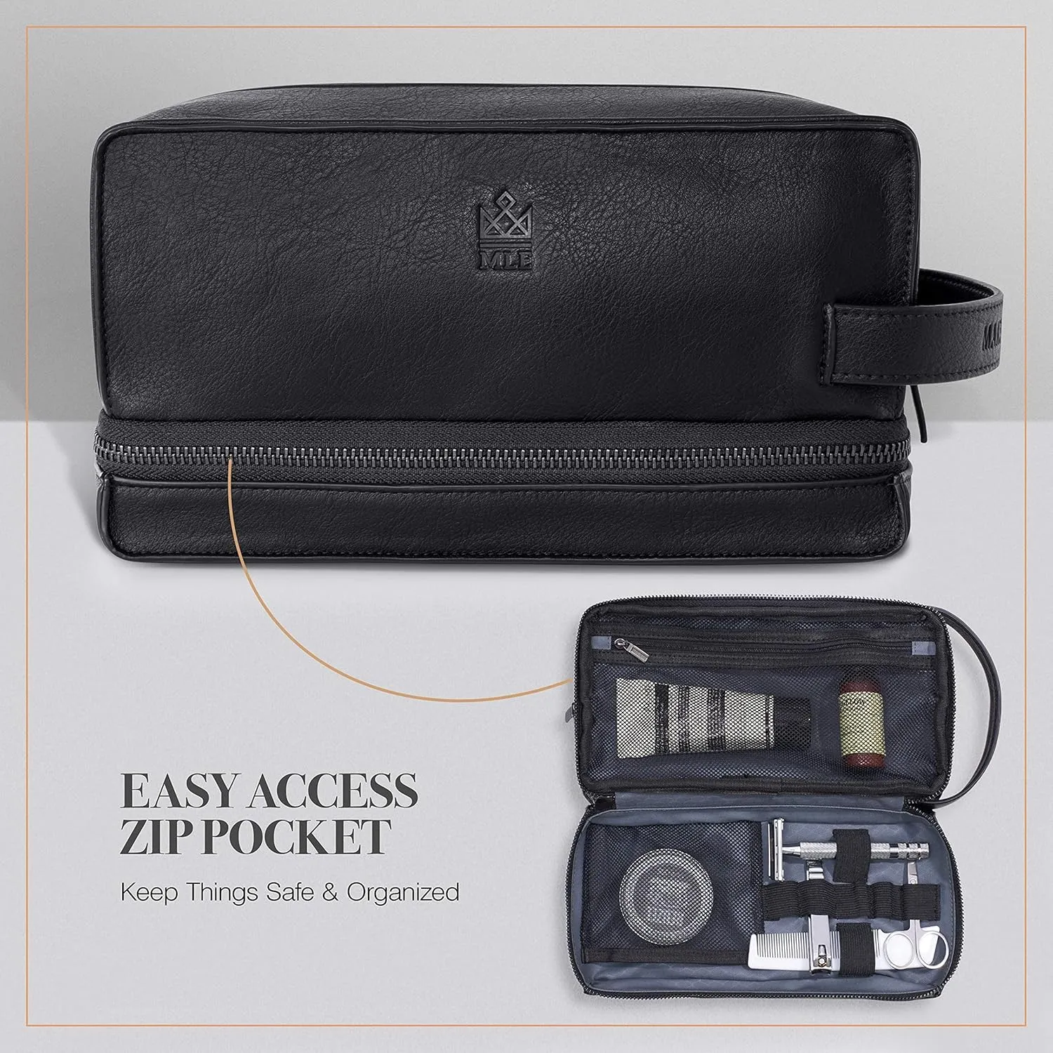 Leather Toiletry Bag for Men, Gift For Men, Mens Travel Bag Toiletry, Leather Shaving Bag, Leather Dopp Kit for Men, Mens Leather Toiletry Bag, Mens Travel Toiletry Bag, Hygiene & Grooming Kit