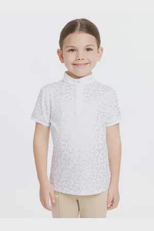 LeMieux Mini Bella Show Shirt White with Horseshoes