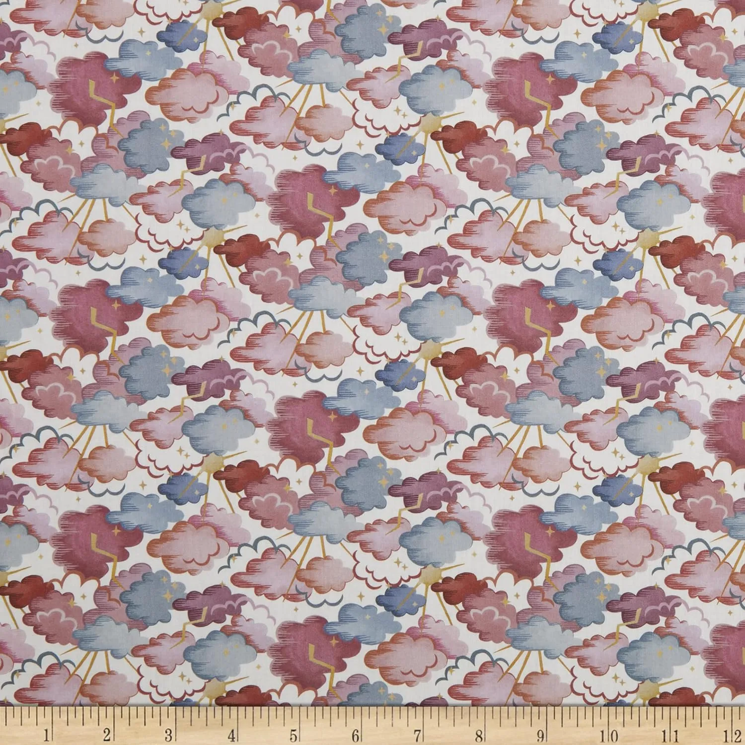 Liberty Fabrics Tana Lawn Cloud Nine Pink/Blue, Fabric by The Yard