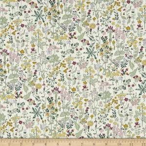 Liberty Fabrics Tana Lawn Field Flowers, Yellow/Green Multi