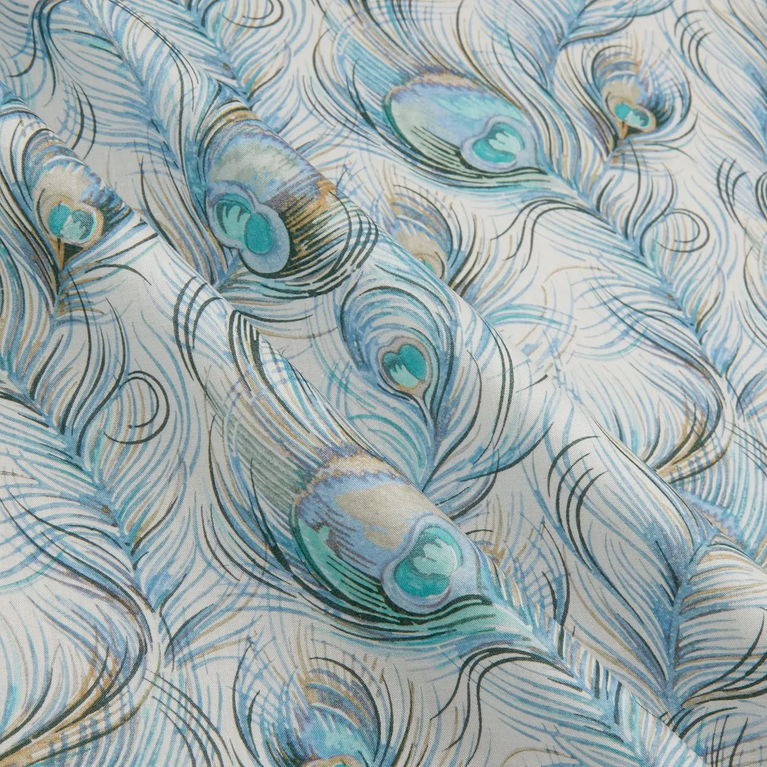 Liberty Fabrics Tana Lawn Florentine's Journey Blue, Fabric by The Yard
