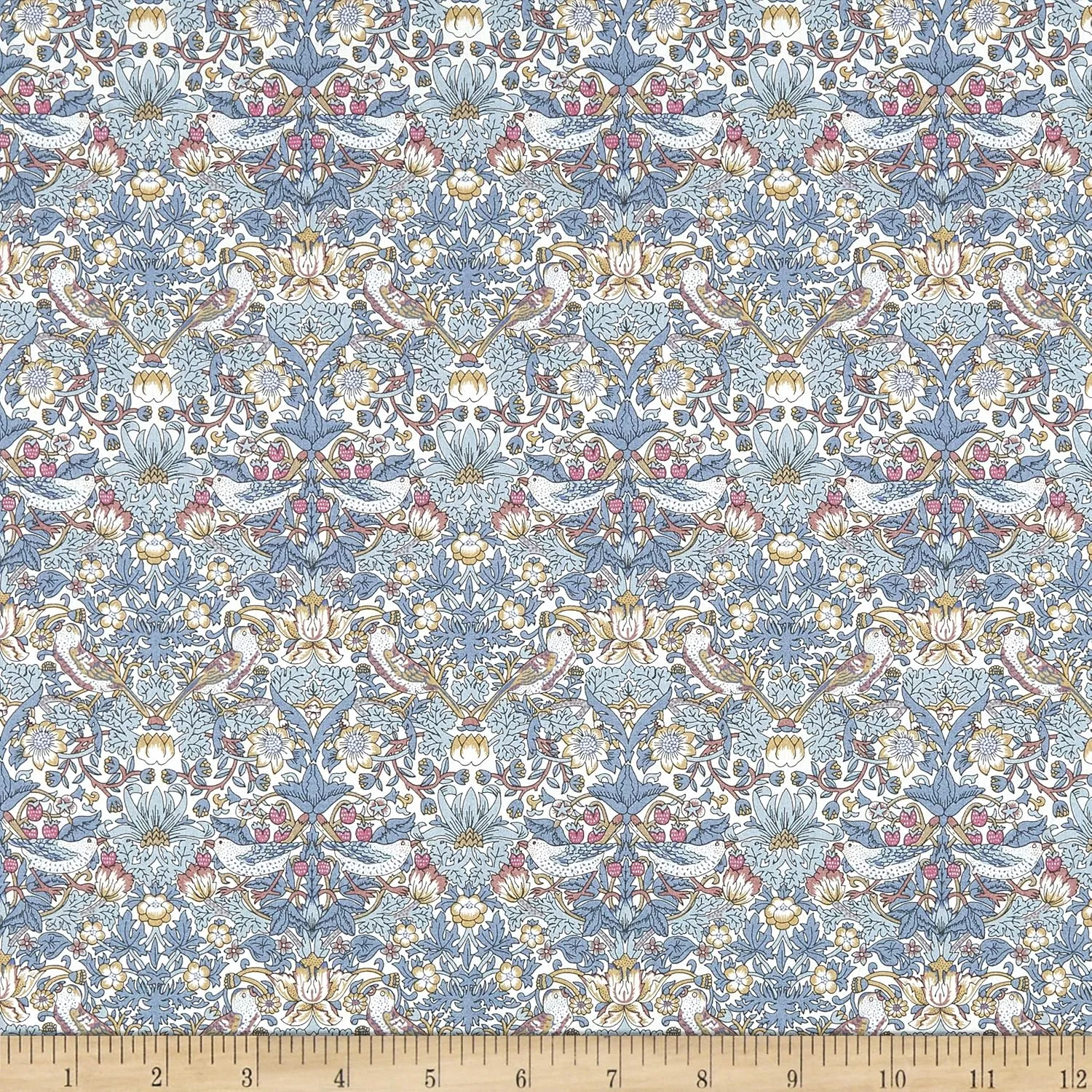 Liberty Fabrics Tana Lawn Strawberry Thief Spring Blue Multi