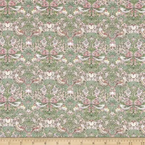 Liberty Fabrics Tana Lawn Strawberry Thief Spring, Pink/Green Multi