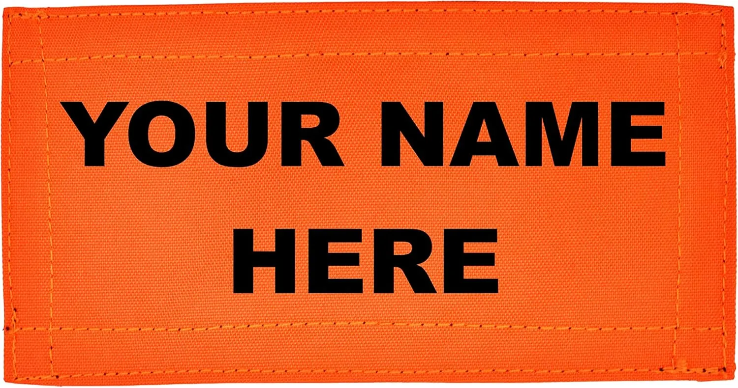 Lightning X Custom Embroidered Rip-Away Patch for LXP EMT Medical Trauma Bags w/Embroidered Name - Fluorescent Orange