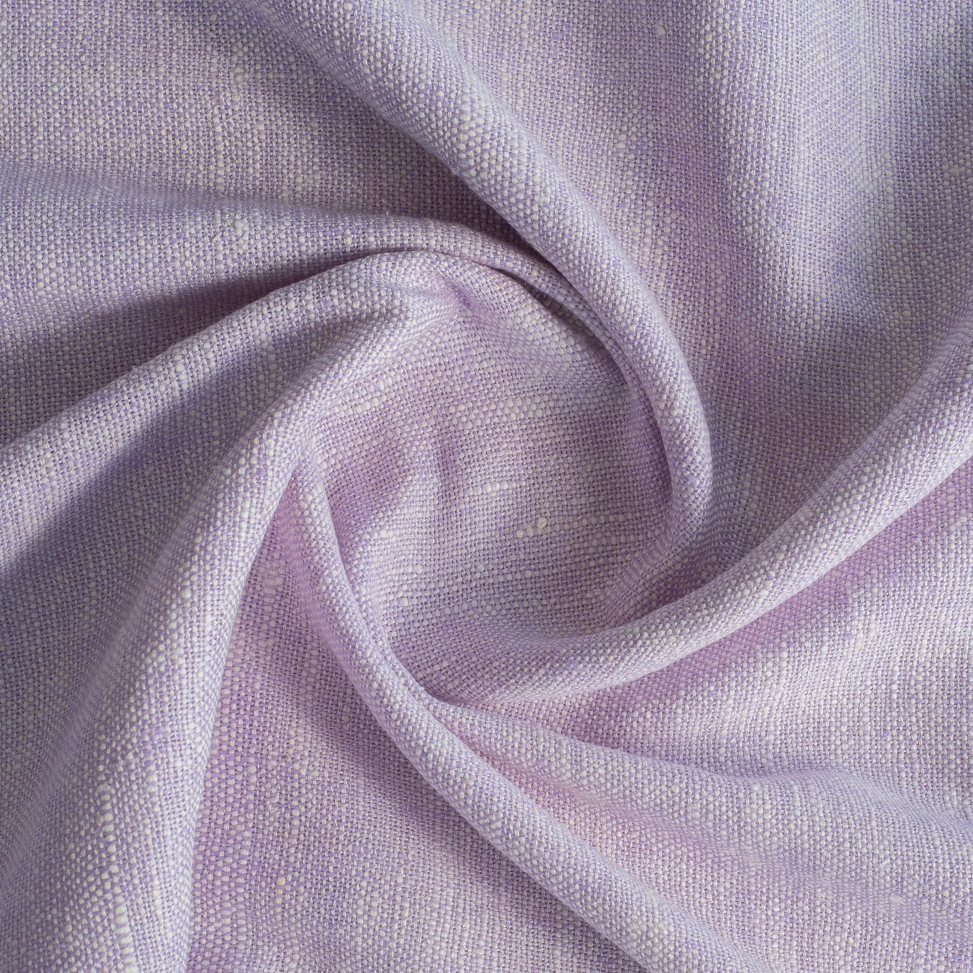 Lilac Bloom Linen Silk Blend Fabric