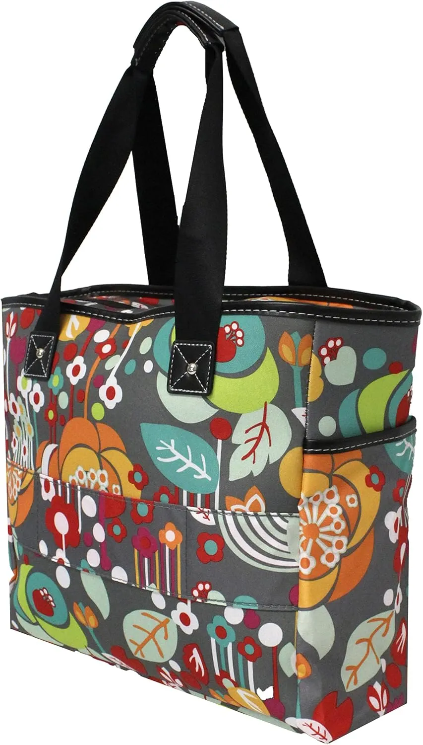 Lily Bloom Pattern Handbag for Women, Large Capacity Tote Bag Satchel Shoulder Bag