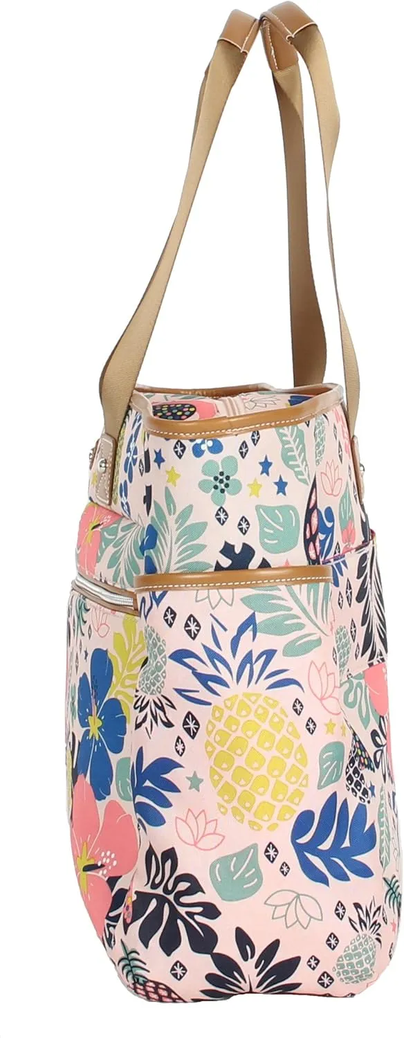 Lily Bloom Pattern Handbag for Women, Large Capacity Tote Bag Satchel Shoulder Bag