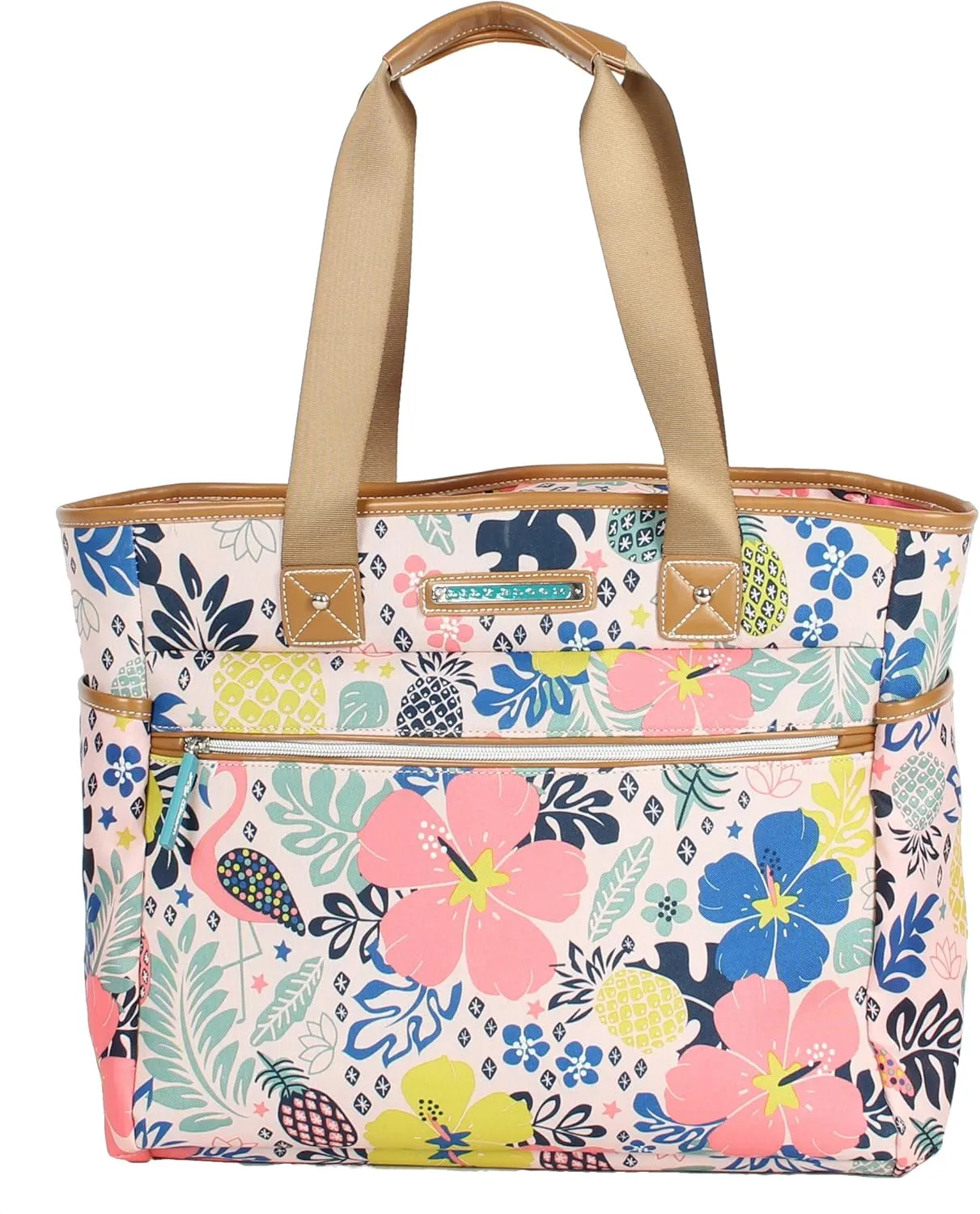 Lily Bloom Pattern Handbag for Women, Large Capacity Tote Bag Satchel Shoulder Bag