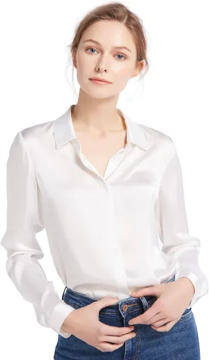 LilySilk Silk Blouse for Women 100% Pure Silk Long Sleeves Cool Smooth Tops