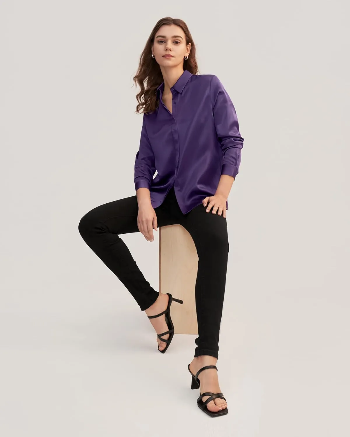 LilySilk Silk Blouse for Women 100% Pure Silk Long Sleeves Cool Smooth Tops