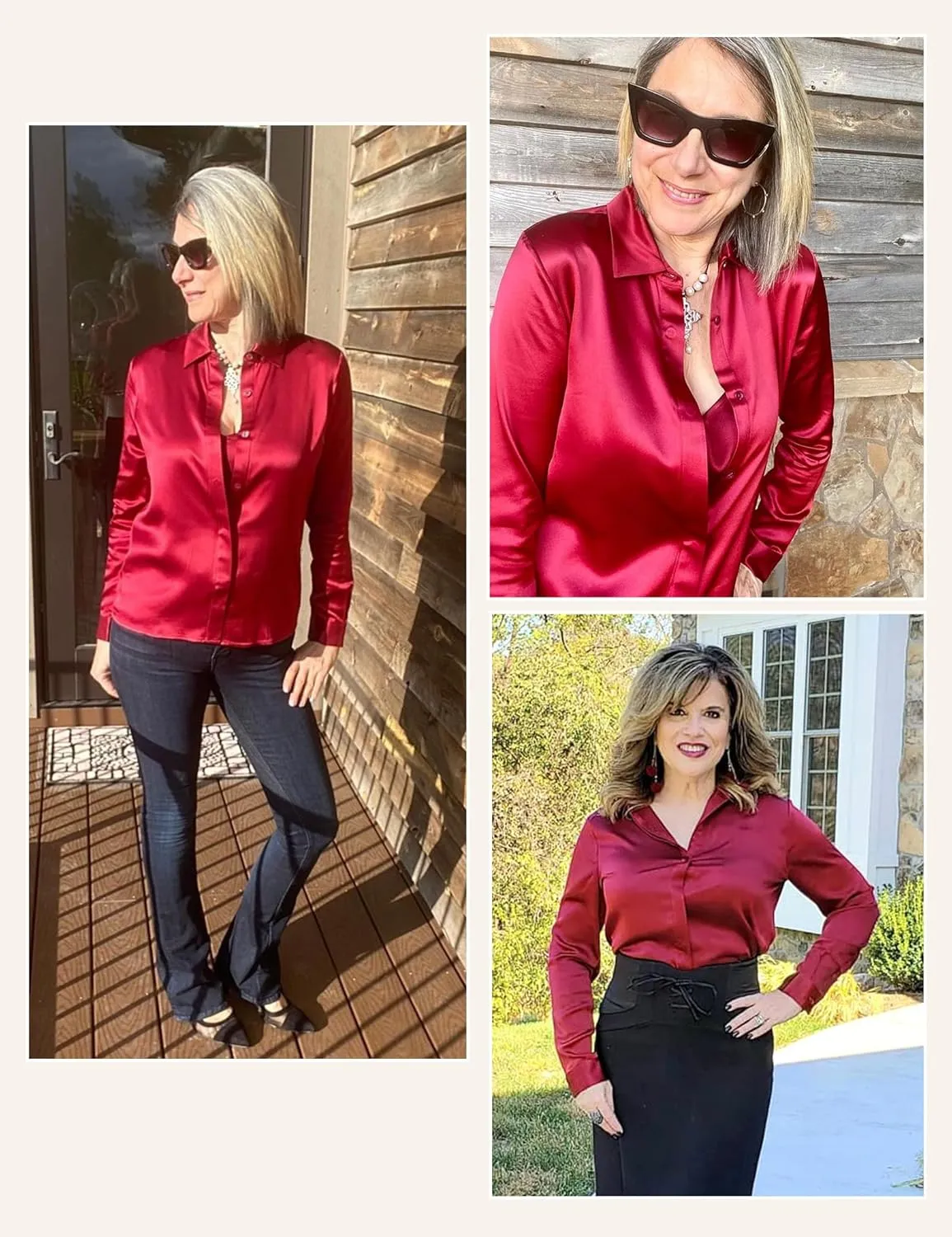 LilySilk Silk Blouse for Women 100% Pure Silk Long Sleeves Cool Smooth Tops