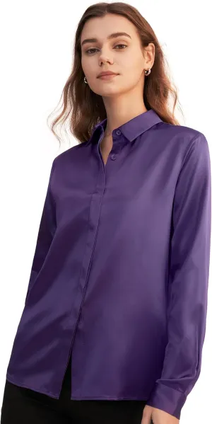 LilySilk Silk Blouse for Women 100% Pure Silk Long Sleeves Cool Smooth Tops