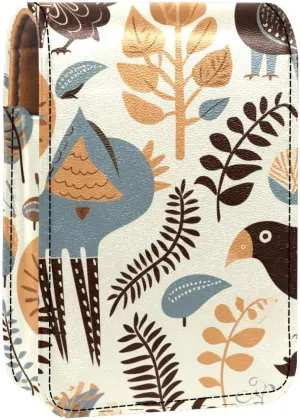Lipstick Case,Leather Lip Gloss Lipstick Organizer with Mirror,Mini Lipstick Holder Bag,Australian Animals and Plants