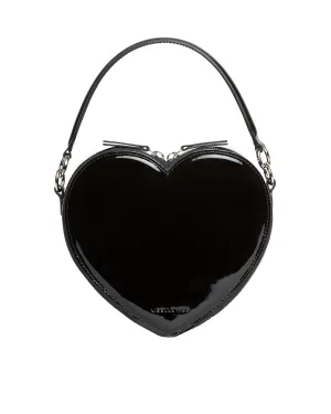 Liselle Kiss Harley Heart Top Handle Crossbody Bag, Black Glossy