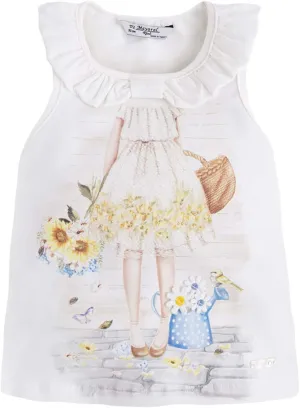 Little Girls Novelty Graphic Print Fashion Tank Top/Tee
