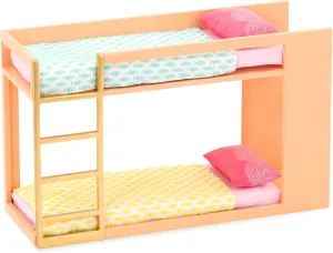 Lori – Bunk Bed Set for Mini Dolls – Bedroom Furniture for 6-Inch Dolls – Dollhouse Accessories – Toys for Kids – 3 Years   – Urban Chic Bunk Bed