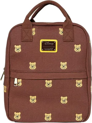 Loungefly x Winnie the Pooh Embroidered Canvas Backpack (One Size, Brown Multi)