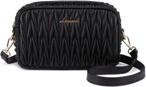 LOVEVOOK Quilted Crossbody Bags for Women, Small Trendy Leather Purse, Crossbody Purse with Adjustable Strap for Gift