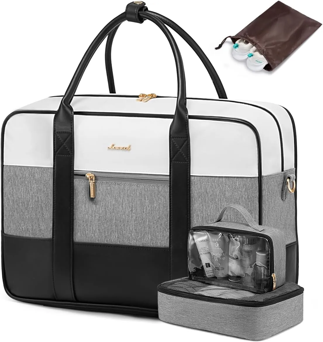 LOVEVOOK Weekender Travel Duffel Bag, Personal Item Duffle Bags for Women with Laptop Compartment, Overnight Bag with Toiletry Bag, Yoga Gym Bag with Wet Pocket, Hospital Bag for Labor and Delivery