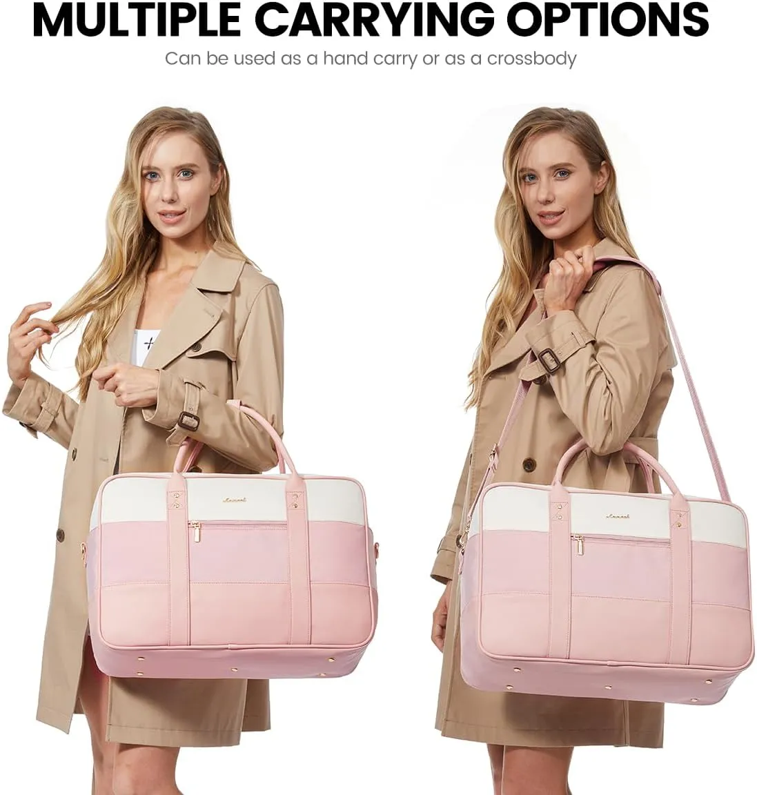 LOVEVOOK Weekender Travel Duffel Bag with Laptop Compartment, Personal Item Duffle Bags for Women, Overnight Bag with Toiletry Bag, Yoga Gym Bag with Wet Pocket, Hospital Bag for Labor and Delivery