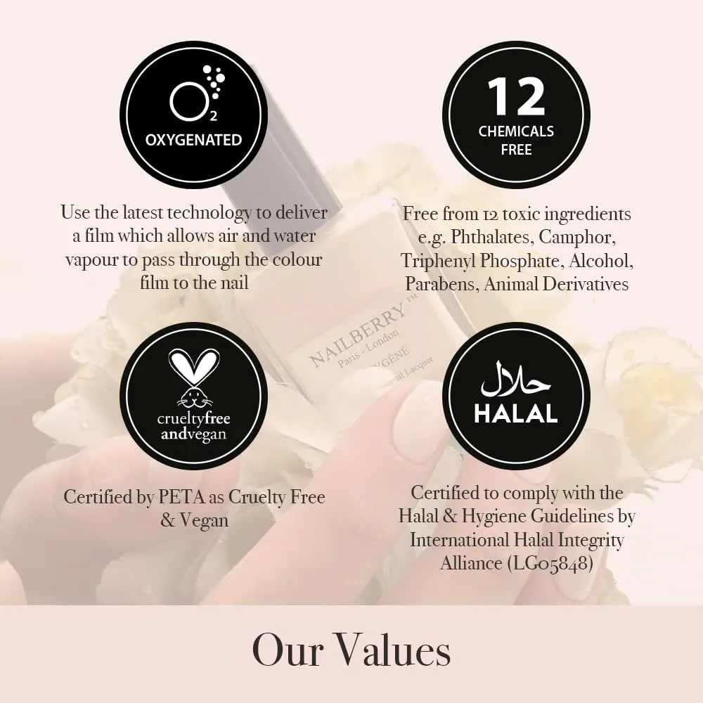 L'Oxygéné Oxygenated Nail Lacquer | Glamazon | Pearlized Green Blue Opaque Polish | UV Protected Long-Wear Nail Polish | 12-Free | Vegan | Certified Halal | Cruelty & Gluten Free | 15 ml
