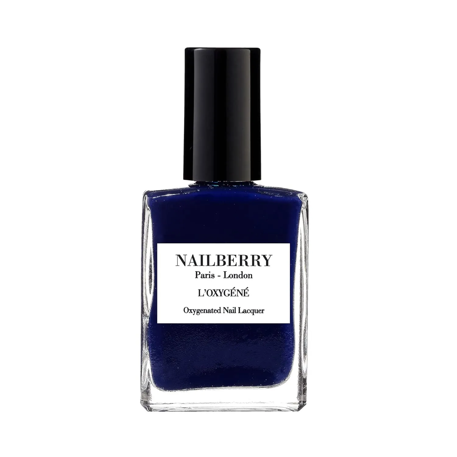 L'Oxygéné Oxygenated Nail Lacquer | Number 69 | Dark Blue With A Hint of Gray Opaque | UV Protected Long-Wear Nail Polish | 12-Free | Vegan | Certified Halal | Cruelty & Gluten Free | 15 ml