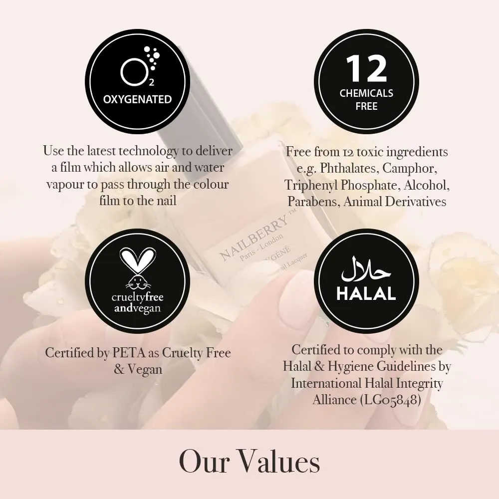 L'Oxygéné Oxygenated Nail Lacquer | Number 69 | Dark Blue With A Hint of Gray Opaque | UV Protected Long-Wear Nail Polish | 12-Free | Vegan | Certified Halal | Cruelty & Gluten Free | 15 ml