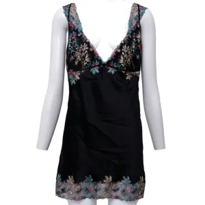 Marjolaine Dalia Silk Nightdress Black