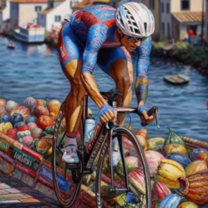 Market Race: A Cezanne-Inspired Masterpiece