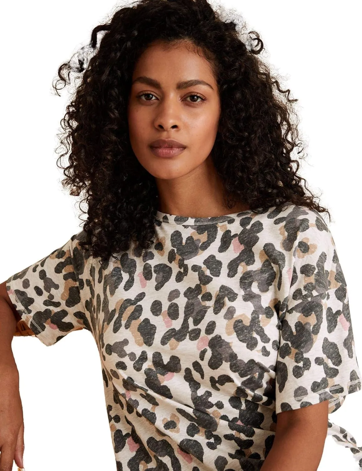 Marks & Spencer Women's Loungewear Cotton Rich Camoflage Print Short Sleeve Nightshirt