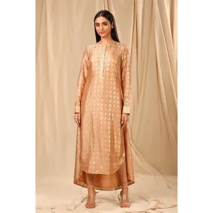 Masaba Oatmeal Wallflower High Low Kurta (Set of 2)