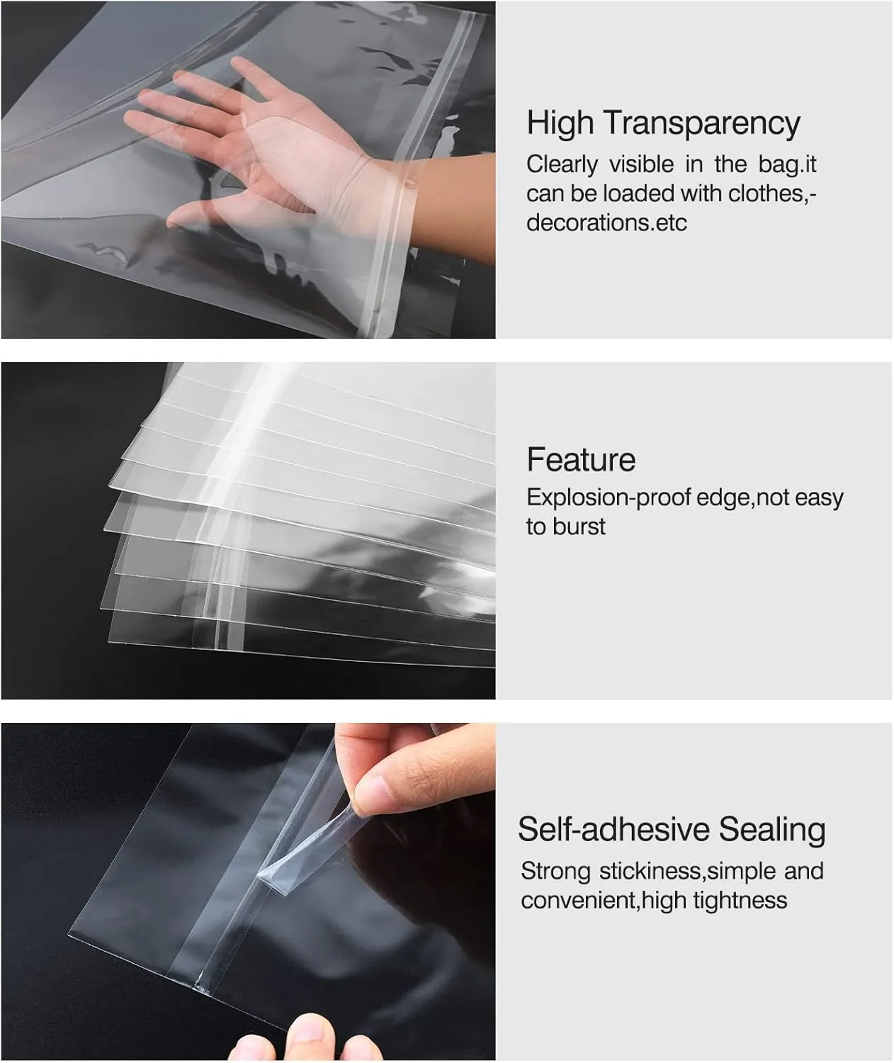 Mat Board Center, 50 Pack 11 1/4" x 14 1/8" Acid-Free Crystal Clear Sleeves Storage Bags for 11x14 Art Prints/Pictures/Photos/Framing Mattes/Documents