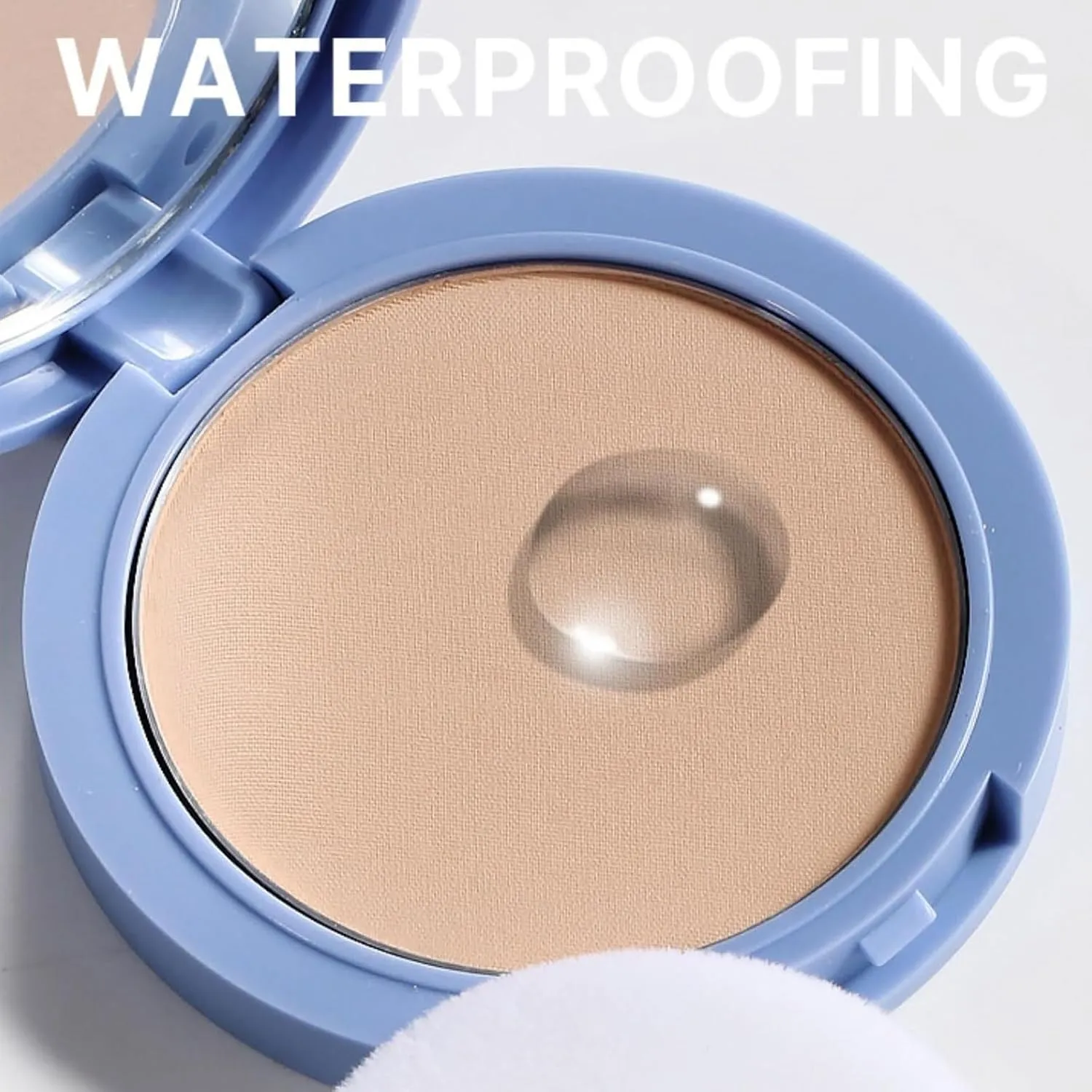 Maycheer Lasting Waterproof Face Powder, Gel Compact Powder, Matte Smooth Setting Powder Makeup, Lightweight Oil Control Facial Powder, Control Shine&smooth Complexion (05 Honey)