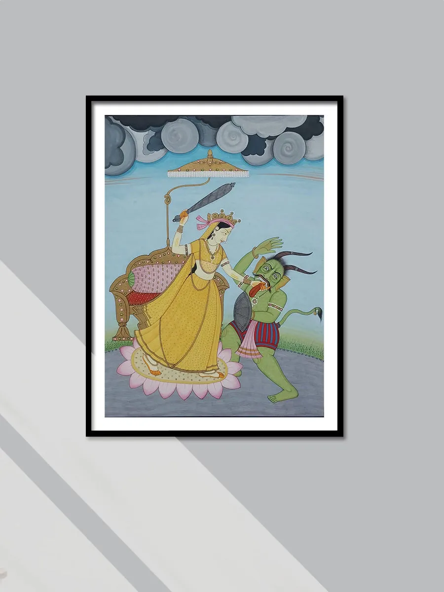 Mayur Priya in Kangra Miniature by Anshu Mohan