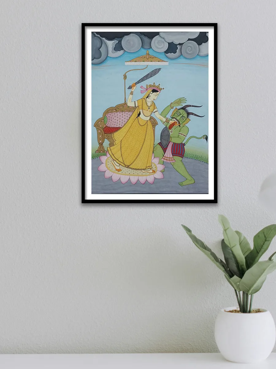 Mayur Priya in Kangra Miniature by Anshu Mohan
