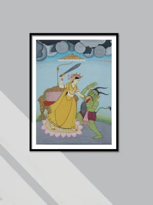 Mayur Priya in Kangra Miniature by Anshu Mohan