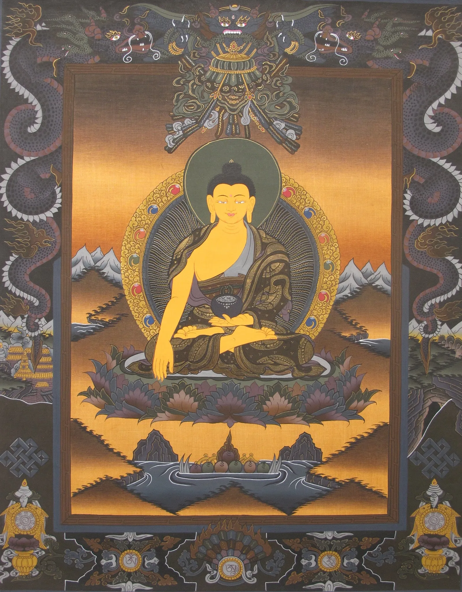 Medicine Buddha, master piece 21.5"x17"